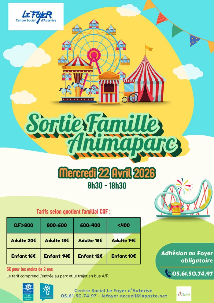Sortie Famille à Animaparc organisée par le Centre Social le Foyer d'Auterive