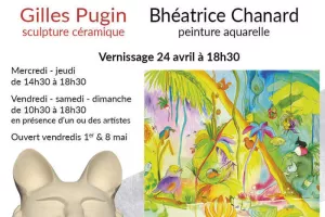 Exposition Sculpture céramique et Peinture aquarelle