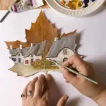 Peintures sur feuilles d'Arbres Christine De Falco